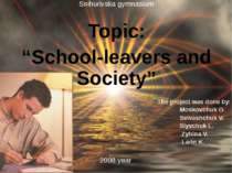 Topic: “School-leavers and Society”