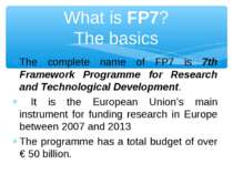 7th Framework Programme for Research and Technological Development