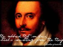 William Shakespeare – a great English poet, playwright and actor