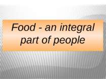 Food - an integral part of people