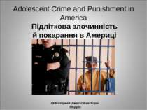 Adolescent Crime and Punishment in America