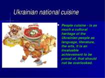 "Ukrainian national cuisine"