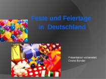 "Feste und Feiertage in Deutschland"
