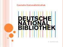 "Deutsche National bibliothek"
