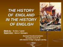 The history of eEngland in the history of English