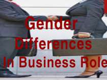 Gender Differences In Business Role