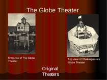 The Globe Theater Top view of Shakespeare's Globe Theater Entrance of The Glo...