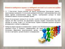 Поняття виборчого права та виборчої системі та їх конституційна основа в Укра...