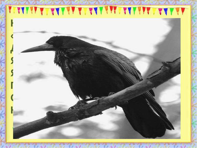 Нахвалялась птиця чорна: « Я весела, я моторна, Довгий дзьоб та довгий хвіст,...