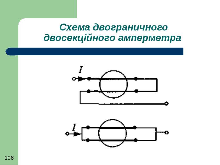Схема двограничного двосекційного амперметра