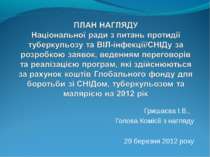 Гришаєва І.В., Голова Комісії з нагляду 29 березня 2012 року