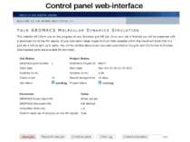Control panel web-interface