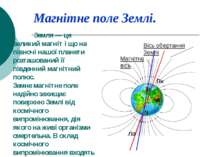 Магнітне поле Землі. Земля — це великий магніт і що на півночі нашої планети ...