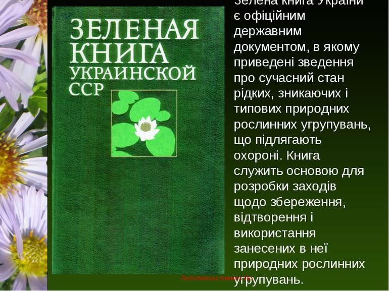 Зелена книга України є офіційним державним документом, в якому приведені звед...