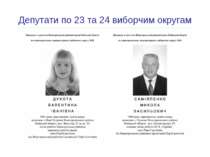 Депутати по 23 та 24 виборчим округам