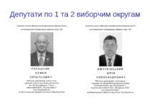 Депутати по 1 та 2 виборчим округам