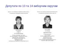 Депутати по 13 та 14 виборчим округам