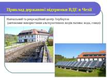 Приклад державної підтримки ВДЕ в Чехії Навчальний та рекреаційний центр Херб...