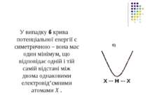 У випадку б крива потенціальної енергії є симетричною – вона має один мінімум...