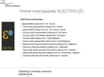 Члени консорціуму ELECTRA (2): ENPI East Universities • Державний університет...