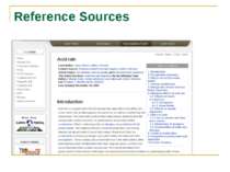 Reference Sources Acid rain