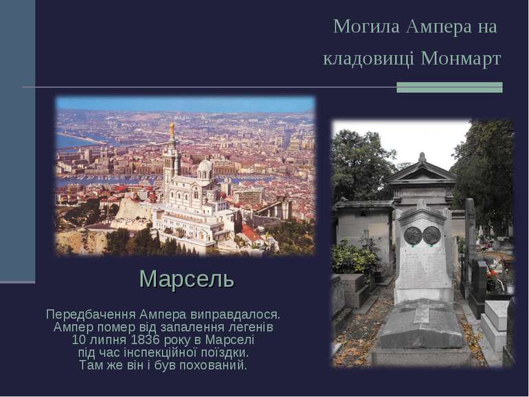 Могила Ампера на кладовищі Монмарт Марсель Передбачення Ампера виправдалося. ...