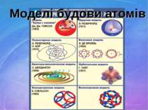 Моделі будови атомів