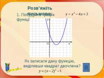 * 1. Побудуйте графік функції Розв’яжіть письмово: Як записати дану функцію, ...