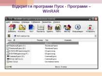 Відкриття програми Пуск - Програми – WinRAR