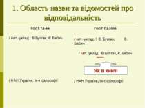 1. Область назви та відомостей про відповідальність Як в книзі