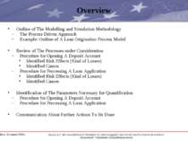 Overview Outline of The Modelling and Simulation Methodology The Process Driv...