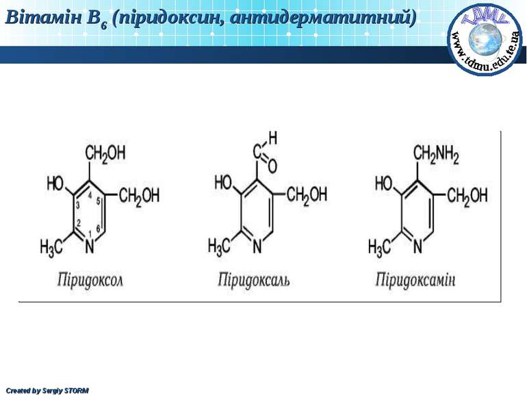 Вітамін В6 (піридоксин, антидерматитний) Created by Sergiy STORM