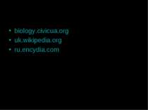 Список використаних джерел biology.civicua.org uk.wikipedia.org ru.encydia.com