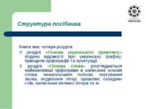 Структура посібника Книга має чотири розділи. У розділі «Основи українського ...