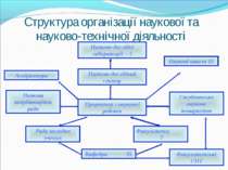 Структура організації наукової та науково-технічної діяльності Науково-дослід...