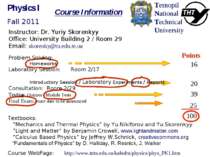 Instructor: Dr. Yuriy Skorenkyy Office: University Building 2 / Room 29 Email...