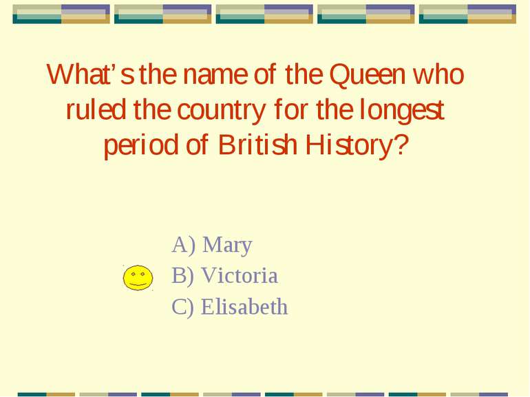 What’s the name of the Queen who ruled the country for the longest period of ...