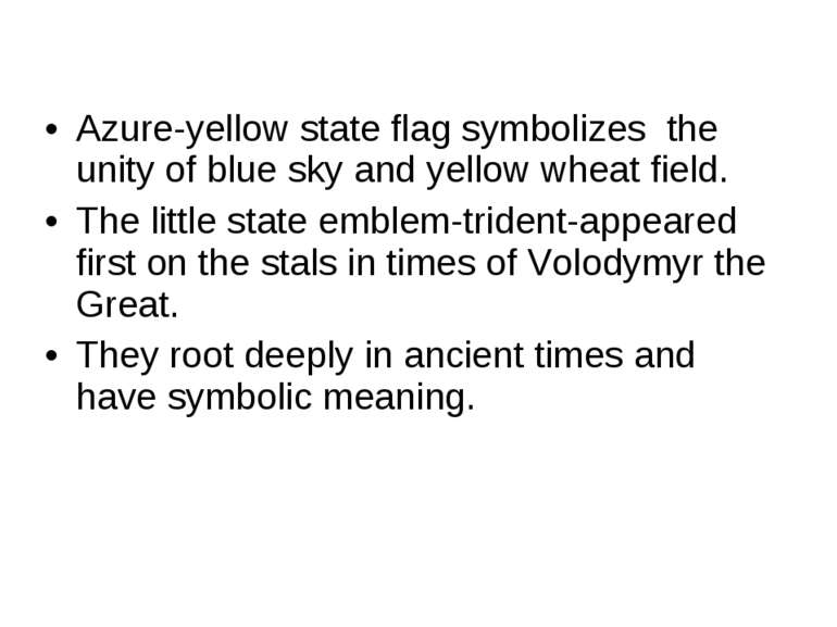 Azure-yellow state flag symbolizes the unity of blue sky and yellow wheat fie...