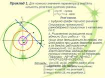 . . . у 1) х+у=6 - пряма х ²+ у ² = а - коло Відповідь: 1) якщо r кола 18, то...