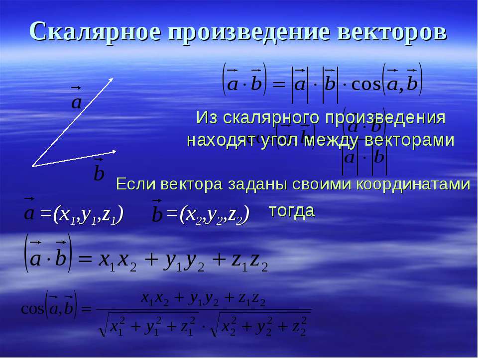 Найдите скалярное произведение a b r r. Скалярное произведение векторов. Скалярное произведениевекоров. Столярное произведение. Сколярноеэпроизведение векторов.