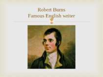 Robert Burns Famous English writer