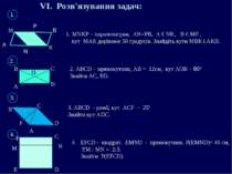 VI. Розв'язування задач: А M P K N B 1. MNKP – паралелограм, АN=РВ, А € NK, В...