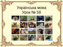 Українська мова Урок № 58