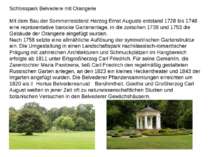 Schlosspark Belvedere mit Orangerie Mit dem Bau der Sommerresidenz Herzog Ern...