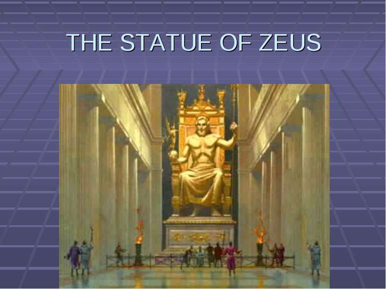 THE STATUE OF ZEUS