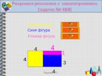 Жовта фігура S = 16 см Синя фігура S = 12 cм Рожева фігура S = 4 см * Воронін...