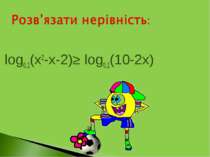 log0,1(x2-х-2)≥ log0,1(10-2x)