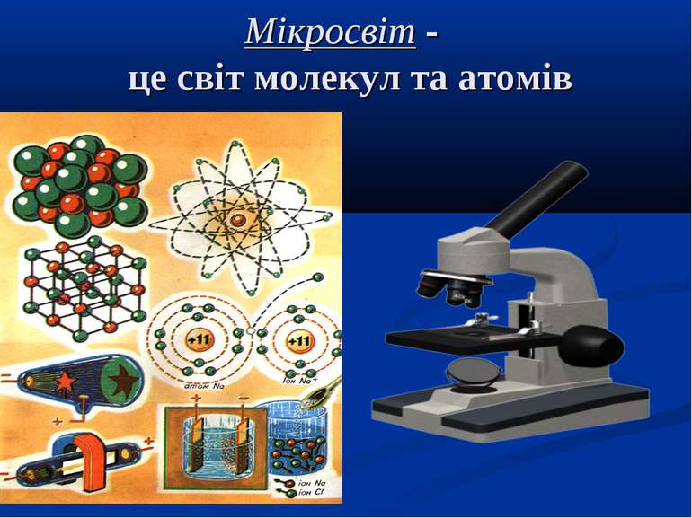 Мікросвіт - це світ молекул та атомів