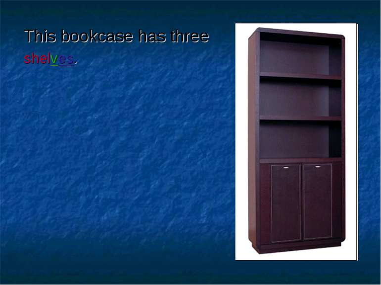 This bookcase has three shelves.