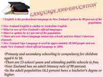 English is the predominant language in New Zealand, spoken by 98 percent of t...
